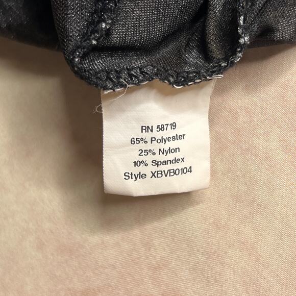 Vintage Ny Collection 3/4 Sleeve Ruffle Neck Blouse Burnout Animal Print Velour - Picture 5 of 8